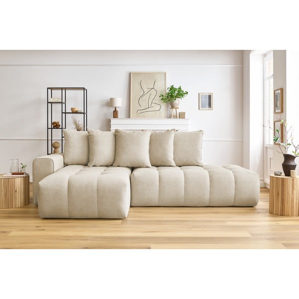 Bézs sarokkanapé (bal oldali) Mont-Blanc – Bobochic Paris-image-1