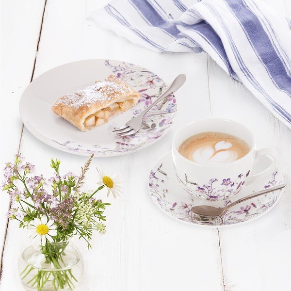 Fehér-lila porcelán csésze 280 ml Louka – Orion-image-1