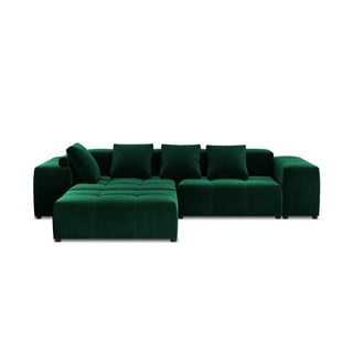 Zöld bársony sarokkanapé (variálható) Rome Velvet - Cosmopolitan Design