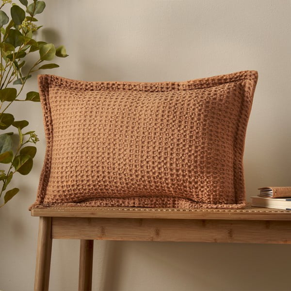 Pamut díszpárna 30x50 cm Jaipur Chunky Waffle – Pineapple Elephant-image-1