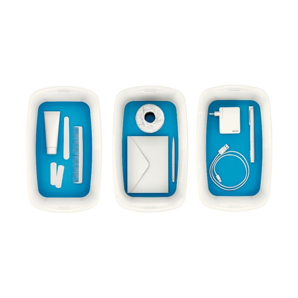 Office fehér-kék fedeles tárolódoboz, térfogat 5 l - Leitz-image-2