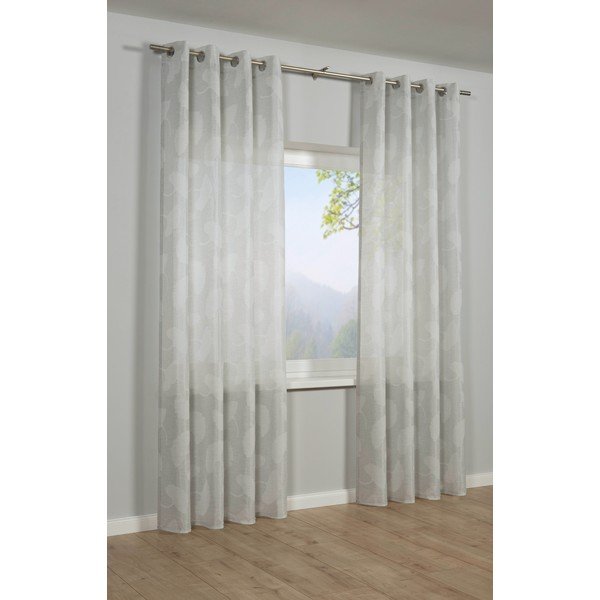 Világosszürke jacquard függöny 140x245 cm Gingko – Sehlbach-image-1