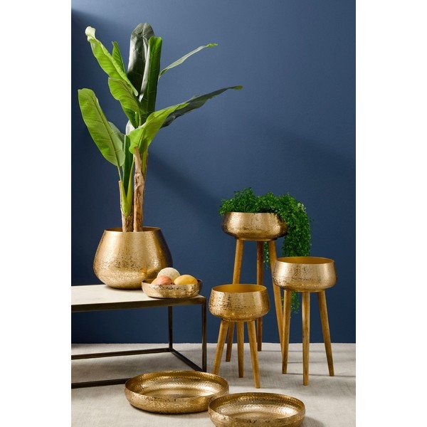 Fém kézzel készített kaspó szett 3 db-os ø 37,5 cm Varanasi – Bizzotto-image-1