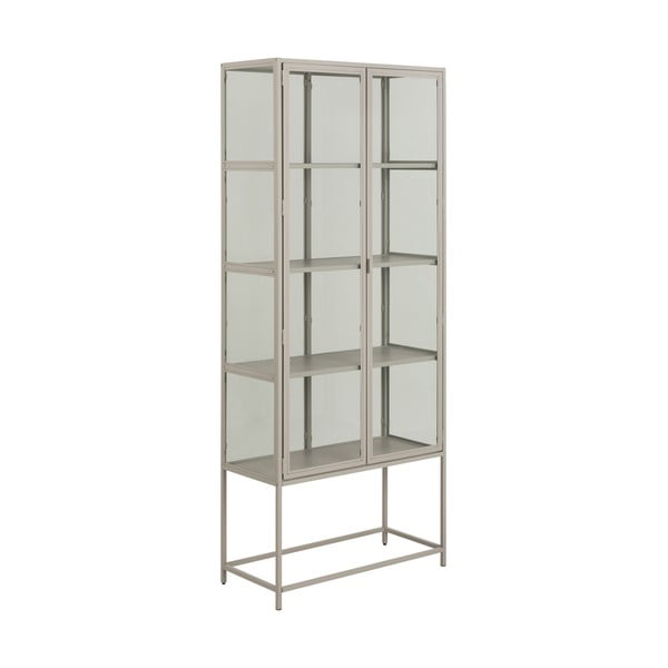 Szürke tálalószekrény 77x186x35 cm Seaford – Actona-image-2