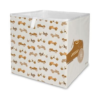 Bézs textil játéktároló doboz  32x32x32 cm Rallye – Butter Kings