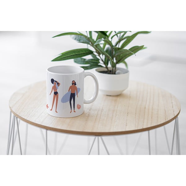 Beach Life fehér kerámia bögre, 330 ml - Butter Kings-image-1