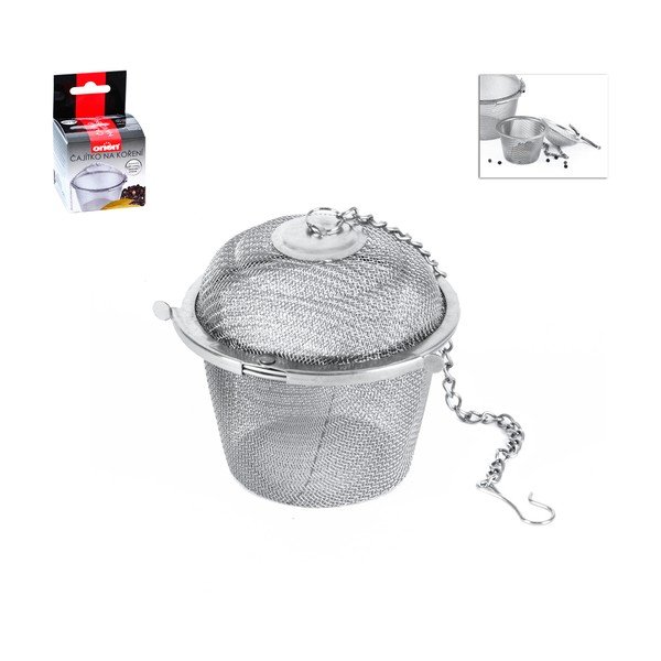 Čajítko rozsdamentes acél láncos fűszertojás - Orion-image-1
