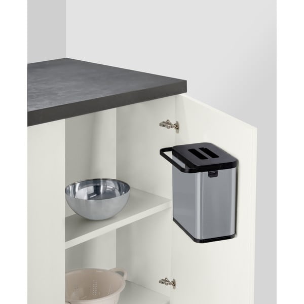 Matt ezüstszínű komposztálható hulladék gyűjtő 3 l Colin – Wenko-image-1