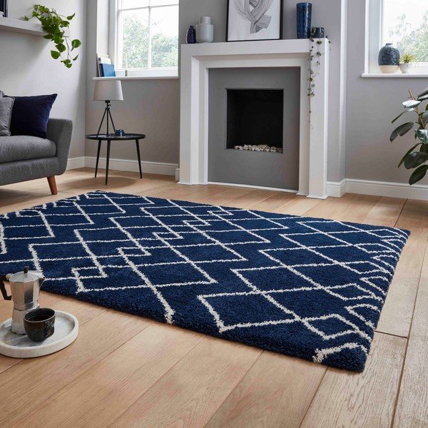 Sötétkék szőnyeg 120x170 cm Royal Nomadic – Think Rugs-image-2