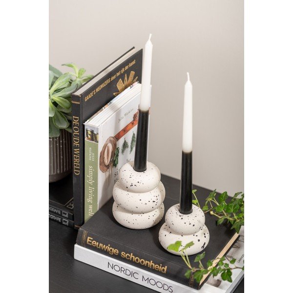 Világosbézs beton gyertyatartó Speckled - PT LIVING-image-1