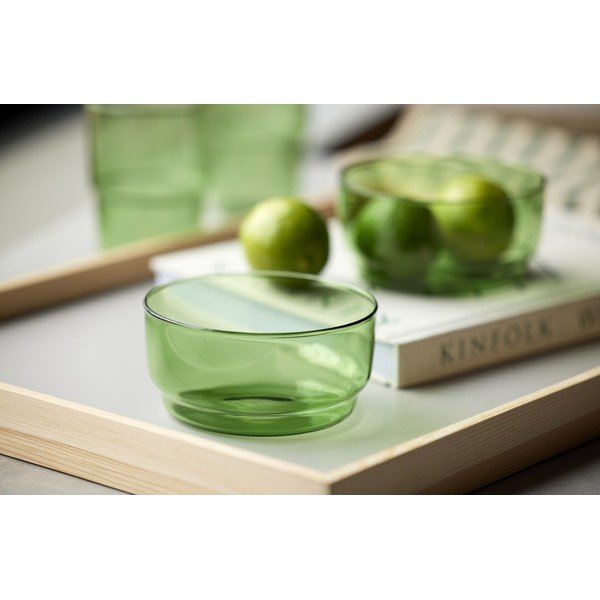 Zöld üveg tálka szett 2 db-os 500 ml Torino – Lyngby Glas-image-1