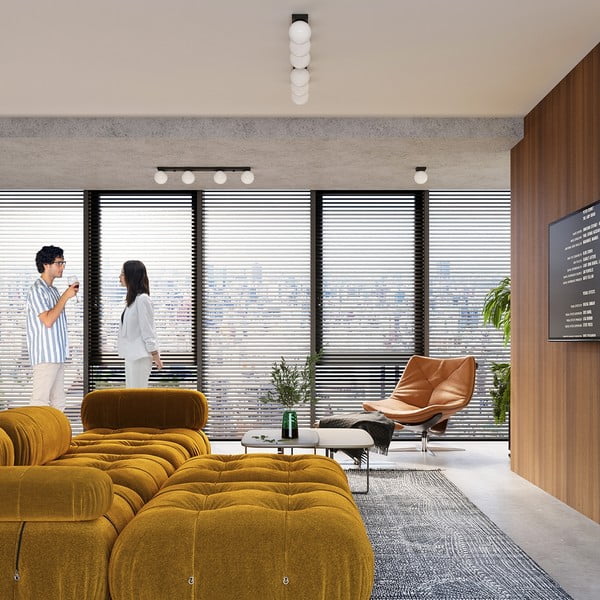 Fekete mennyezeti lámpa üveg búrával ø 12 cm Umerta – Sollux-image-4