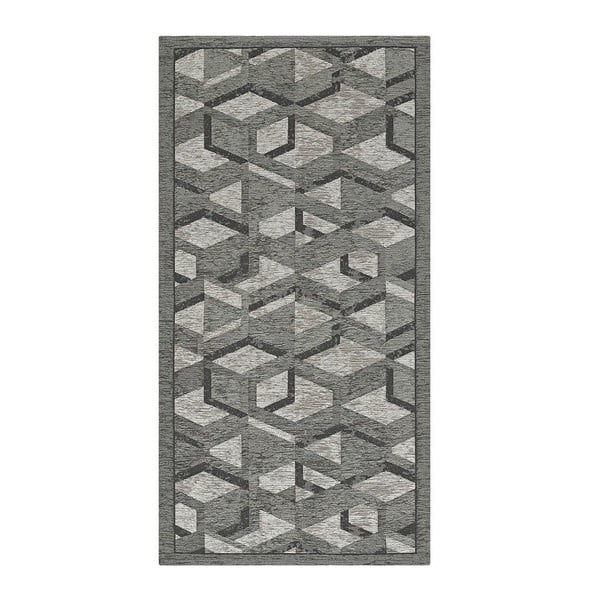 Hypnotik szürke-fekete futószőnyeg, 55 x 240 cm - Floorita