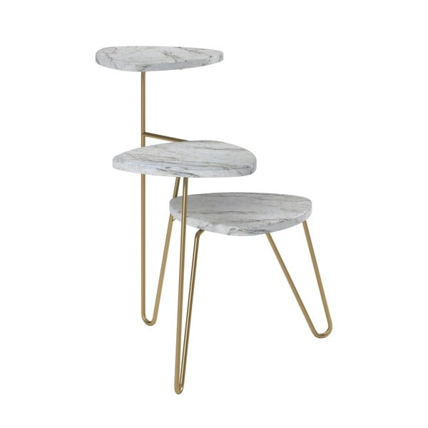 Athena fehér-aranyszínű virágtartó állvány-image-1