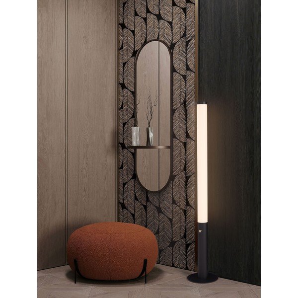 Matt fekete acél LED dimmelhető állólámpa akrilüveg búrával (magasság 141 cm) Glaze – Nova Luce-image-1