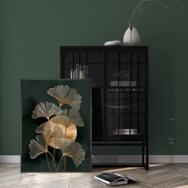 Nyomtatott keretezett kép 60x80 cm Gold Ginkgo – Styler-image-1