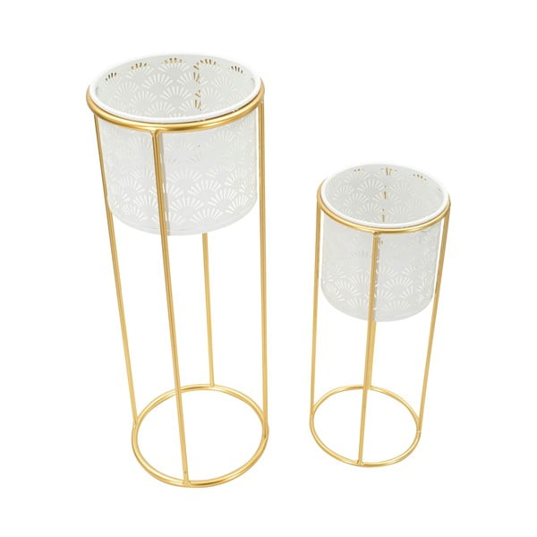 Fém virágtartó állvány szett 2 db-os ø 17 cm (magasság 46 cm) Whity – Mauro Ferretti-image-2