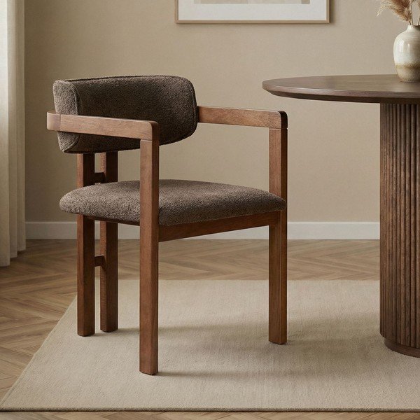 Barna karfás étkezőfotel Toscana – Kalune Design-image-1