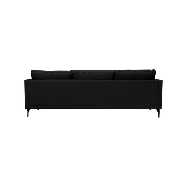 Jupiter fekete háromszemélyes kanapé, fekete lábakkal - Windsor & Co Sofas-image-3