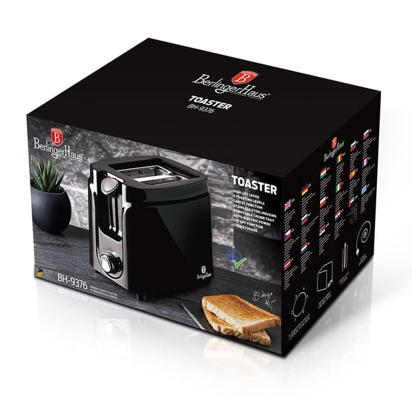 Fekete kenyérpirító Black Silver Collection - BerlingerHaus-image-2