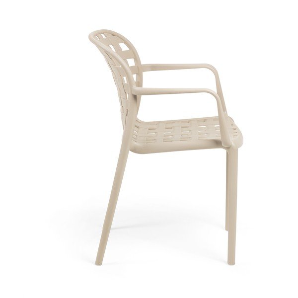 Onha bézs kerti szék acél lábakkal - Kave Home-image-3