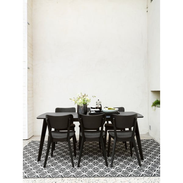 Cato fekete tölgyfa étkezőszék sötétszürke ülőrésszel - Rowico-image-3