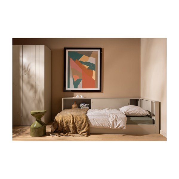 Szürke-bézs borovi fenyő egyszemélyes ágy ágyrács nélkül 90x200 cm Carter – WOOOD-image-1