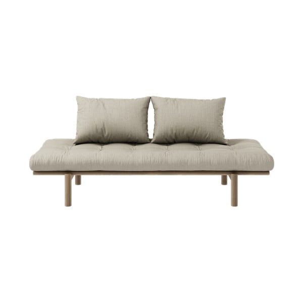 Bézs len kanapé 200 cm Pace - Karup Design