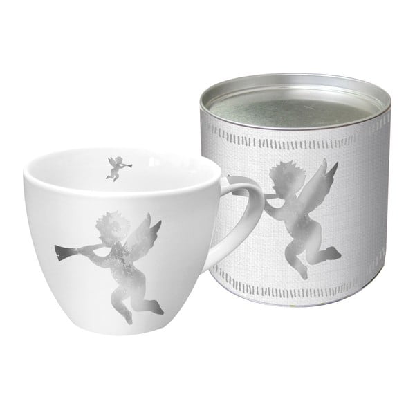 Angel Fashion Platinum porcelán bögre karácsonyi motívummal, díszdobozban, 450 ml - PPD