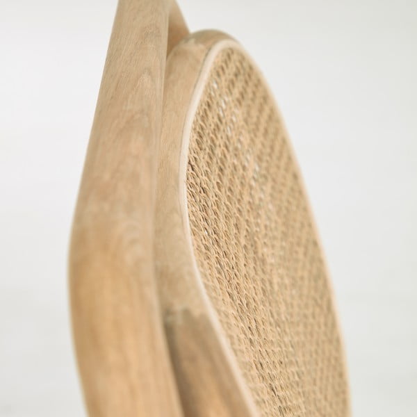 Bézs-natúr színű nádfonatos szövött fotel Doriane – Kave Home-image-1