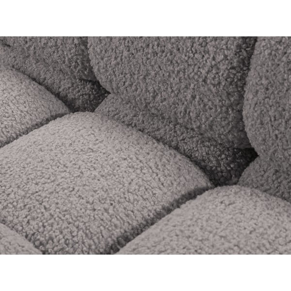 Világosszürke buklé moduláris sarokkanapé (jobb oldali) Bellis – Micadoni Home-image-1