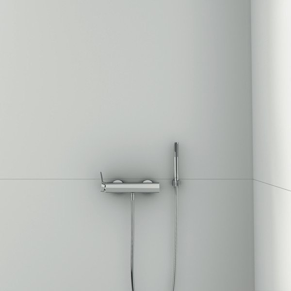 Fényes ezüstszínű csaptelep zuhanyhoz, fali Conca – Ideal Standard-image-1