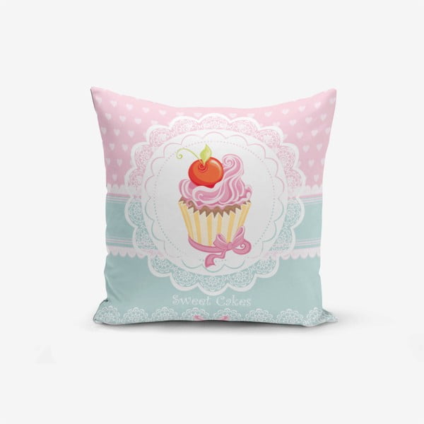 Cupcakes Pink Blue párnahuzat, 45 x 45 cm - Minimalist Cushion Covers