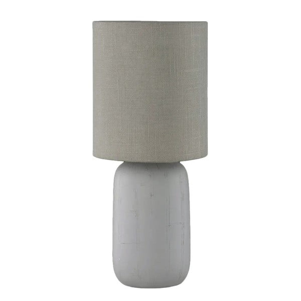 Clay szürke kerámia-szövet asztali lámpa, magasság 35 cm - Trio