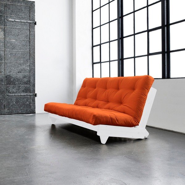 Fresh White/Orange kinyitható kanapé - Karup-image-1