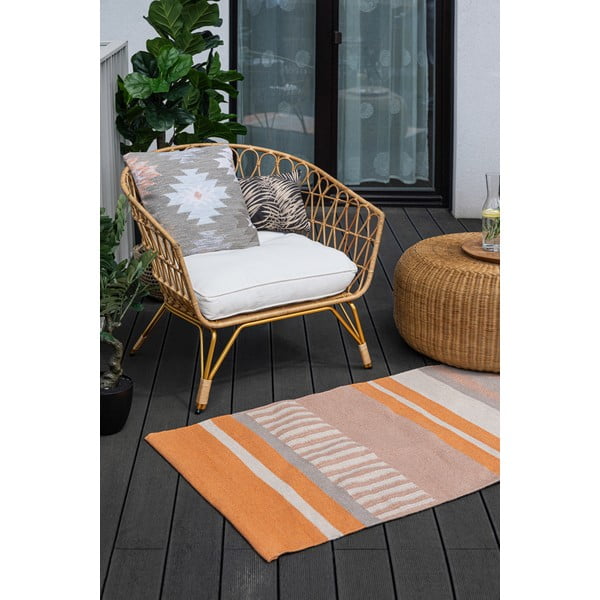 Bella bézs-narancssárga kétoldalas kültéri szőnyeg újrahasznosított műanyagból, 120 x 180 cm - Green Decore-image-2