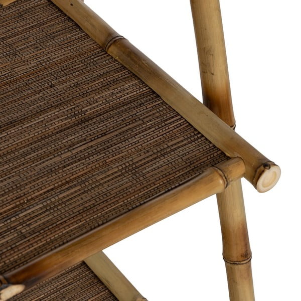 Natúr színű bambusz polcos állvány 48x100x45 cm Manali – Ixia-image-4