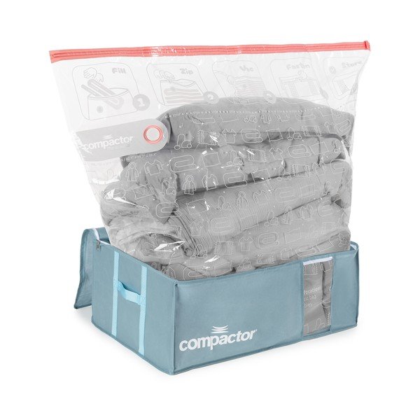 Vákuumos műanyag ruhatároló doboz szett 3 db-os 65x45x27 cm Blue Edition – Compactor-image-3