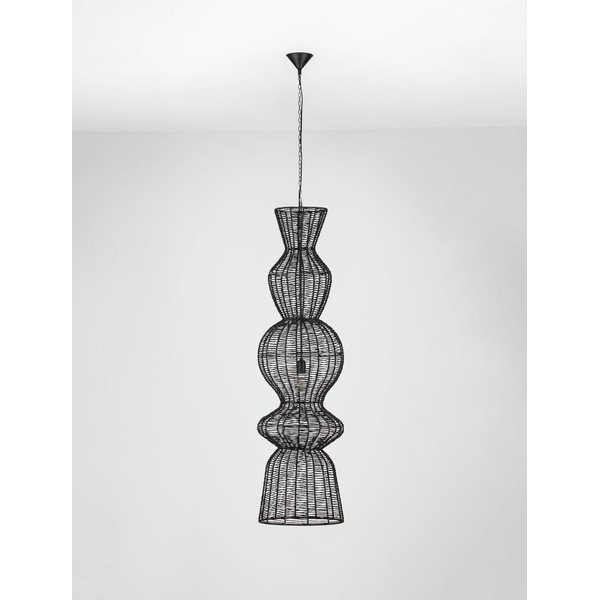 Matt fekete kötél függőlámpa ø 38 cm Breena – Nova Luce-image-2