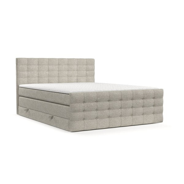 Bézs ágyneműtartós boxspring ágy 160x200 cm Blend – Maison de Rêve