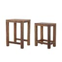 Újrahasznosított fa tárolóasztal szett 2 db-os 40x36 cm Galen – Bloomingville