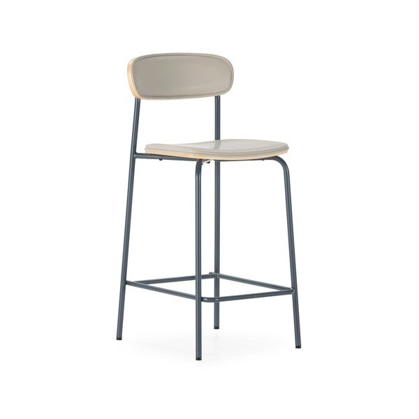 Bézs kárpitozott bárszék szett 2 db-os (ülésmagasság 65,5 cm) Saula – Marckeric