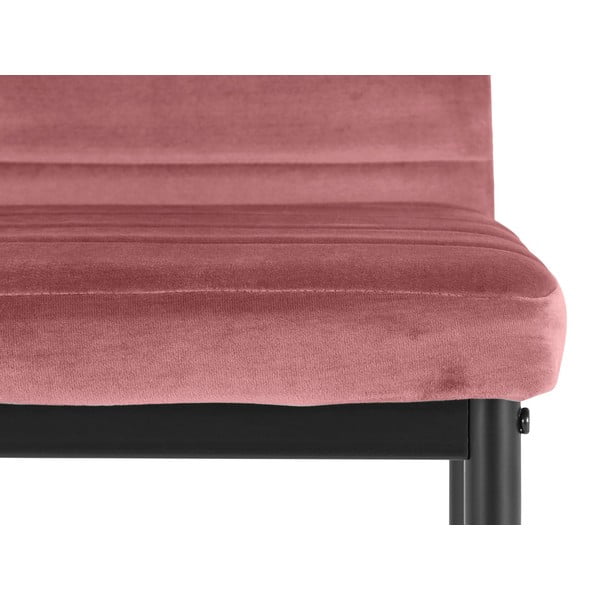 Sötét rózsaszín bársony étkezőszék szett 2 db-os Mandy – Støraa-image-4