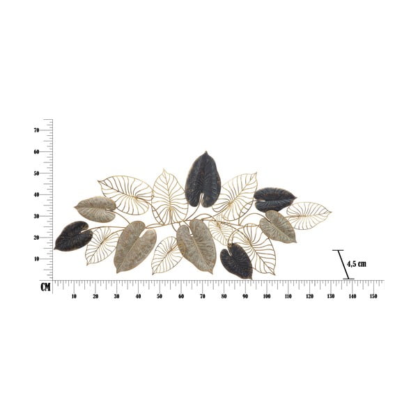 Century -A- levél motívumos fali fémdekoráció, 131 x 61 cm - Mauro Ferretti-image-2