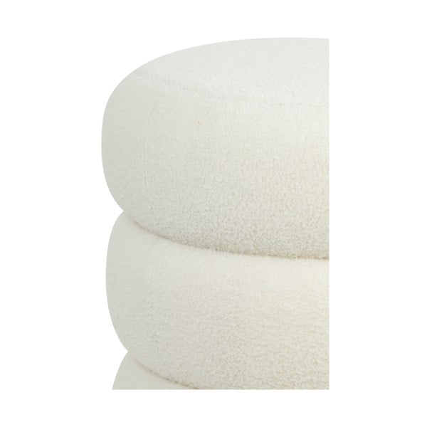 Fehér buklé puff Kimi – Light & Living-image-1