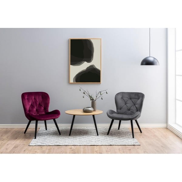 Stafford kőrisfa furnér dohányzóasztal, ⌀ 80 cm - Actona-image-3