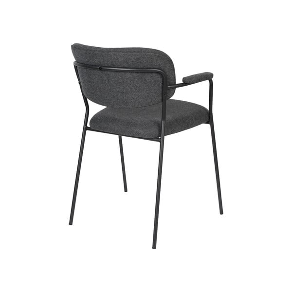 Antracitszürke étkezőszék szett 2 db-os Jolien – White Label-image-4