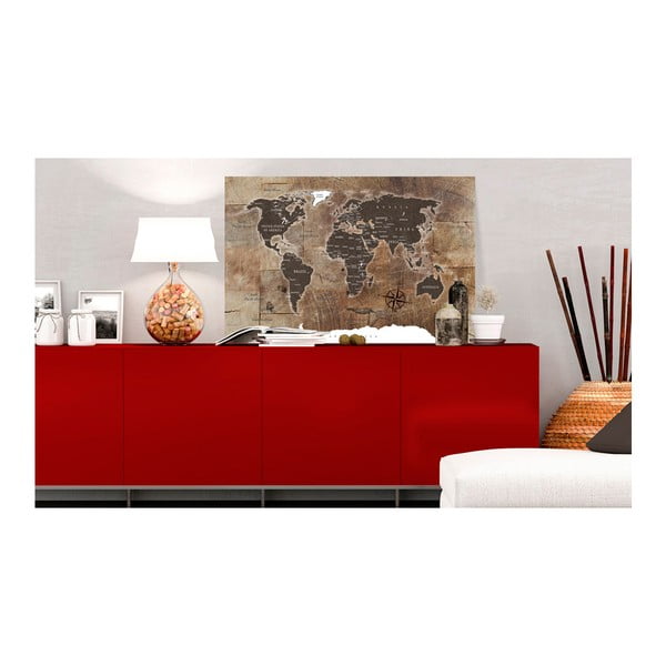 Wooden Mosaic fali világtérkép, 120 x 80 cm - Bimago-image-1