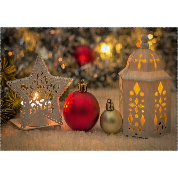 Christmas Period Star And Lantern szőnyeg, 50 x 80 cm - Vitaus