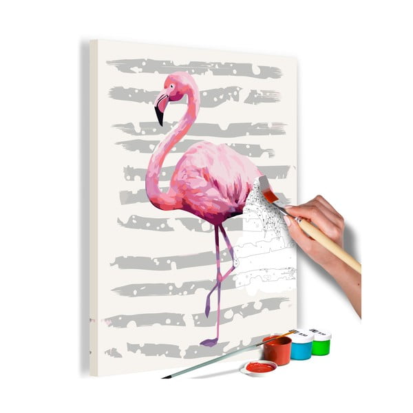 Flamingo DIY készlet, saját vászonkép festése, 40 x 60 cm - Artgeist